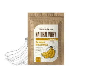 Protein&Co. NATURAL WHEY 30 g Zvoľ príchuť: Banana milkshake