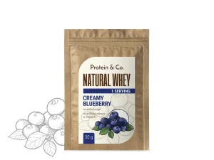 Protein&Co. NATURAL WHEY 30 g Zvoľ príchuť: Creamy blueberry