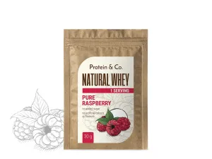 Protein&Co. NATURAL WHEY 30 g Zvoľ príchuť: Pure raspberry