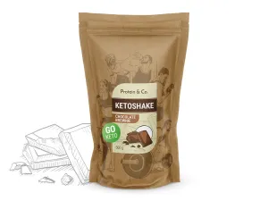 Protein & Co. Ketoshake – proteínový diétny koktail Váha: 500 g, Zvoľ príchuť: Chocolate brownie