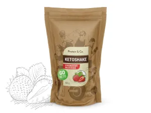 Protein & Co. Ketoshake – proteínový diétny koktail Váha: 500 g, Zvoľ príchuť: Strawberry milkshake