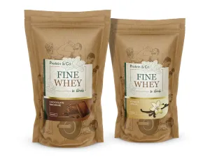 Protein&Co. FINE WHEY – přírodní protein slazený stévií 2 000 g Zvoľ príchuť: Vanilla dream, Zvoľ príchuť: Chocolate brownie