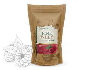 Protein & Co. FINE WHEY – prírodný proteín sladený stéviou 1 kg Zvoľ príchuť: Raspberry cream