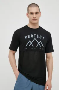 Cyklistické tričko Protest Prtcornet čierna farba, s potlačou