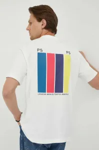 Bavlnené tričko PS Paul Smith béžová farba, s potlačou #8659695