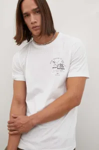 Bavlnené tričko PS Paul Smith biela farba, s potlačou