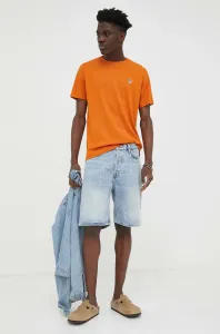 Bavlnené tričko PS Paul Smith oranžová farba, jednofarebné