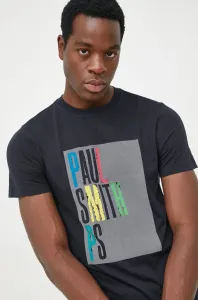 Bavlnené tričko PS Paul Smith tmavomodrá farba, s potlačou #250854