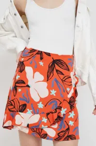 Sukňa PS Paul Smith oranžová farba, mini, áčkový strih