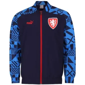 Puma FACR PREMATCH JACKET Pánska futbalová bunda, tmavo modrá, veľkosť #436313