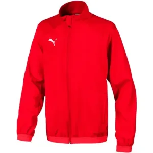 Puma LIGA SIDELINE JACKET JR Chlapčenská  športová bunda, červená, veľkosť #4549436