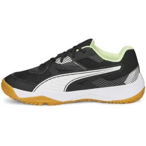 Puma SOLARFLASH JR II Juniorská halová obuv, čierna, veľkosť 33