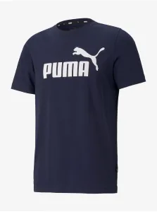 Tričko Puma Essentials Logo Royal Tmavomodrá #740887