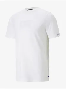 White Men's T-Shirt Puma BMW MMS - Men