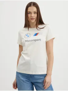 Cream Women's T-Shirt Puma BMW MMS - Women #6628720