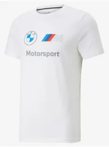 White Men's T-Shirt Puma BMW MMS - Men #6286088