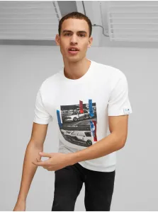White Men's T-Shirt Puma BMW MMS - Men #6369740