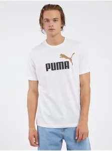 White Men's T-Shirt Puma ESS+ 2 - Men #7581978