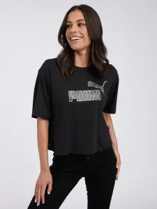 Puma ESSENTIALS + MARBELEIZED Dámske tričko, čierna, veľkosť #7694606