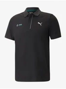 Black Mens Polo T-Shirt Puma MAPF1 - Men #6211917