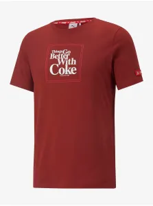 Tričko Puma Puma X Coca Cola pánske, červená farba, jednofarebné #632628