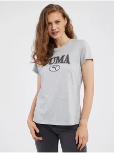 Light Grey Womens Lined T-Shirt Puma Squad - Women #7582024