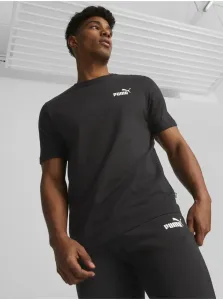 Bavlnené tričko Puma pánsky,čierna farba,jednofarebný,586668