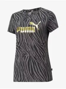 Black Women's Patterned T-Shirt Puma - Women