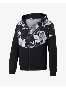 Black Girls' Sweatshirt Puma Alpha Full-Zip - unisex #1055803