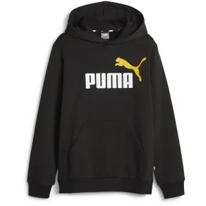 Puma ESS + 2 COL BIG LOGO HOODIE FL B Chlapčenská mikina, čierna, veľkosť #7860504
