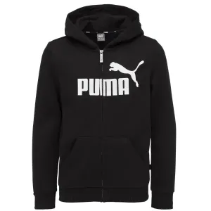 Puma ESSENTIALS BIG LOGO FZ HOODIE FL B Detská mikina, čierna, veľkosť #9033889