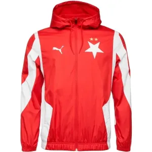 Puma SKS PREMATCH JACKET Pánska futbalová bunda, červená, veľkosť #7653925