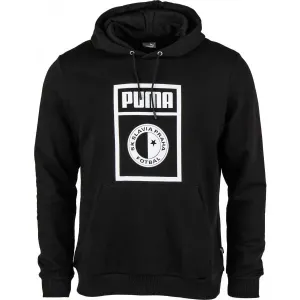 Puma SLAVIA PRAGUE GRAPHIC HOODY Pánska mikina, čierna, veľkosť