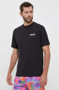 Bavlnené tričko Puma X 8ENJAMIN čierna farba, s potlačou #8737029