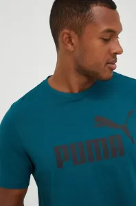Bavlnené tričko Puma zelená farba, s potlačou #4887641