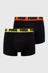 Boxerky Puma 2-pak pánske, čierna farba #7862682