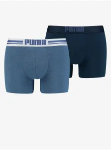 Sada dvoch pánskych boxerok v tmavomodrej a modrej farbe Puma #161080
