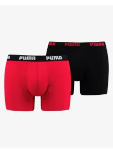Puma BASIC BOXER 2P Pánske boxerky, červená, veľkosť #157605