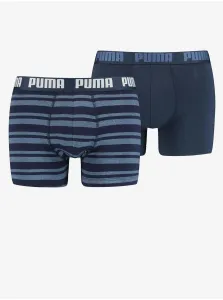 Puma HERITAGE STRIPE BOXER 2P Pánske boxerky, tmavo modrá, veľkosť #163788