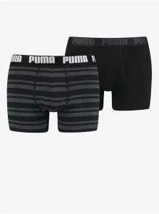 Set of two men's boxers in dark gray and black Puma - Men