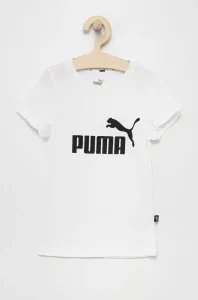 Detské bavlnené tričko Puma 587029 biela farba #177545