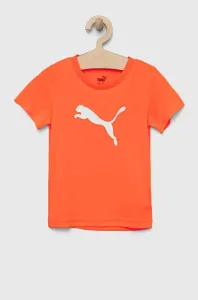 Detské tričko Puma ACTIVE SPORTS Poly Cat Tee B oranžová farba, s potlačou #8835174