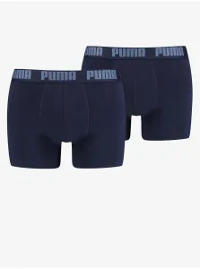 Puma BASIC BOXER 2P Pánske boxerky, tmavo modrá, veľkosť