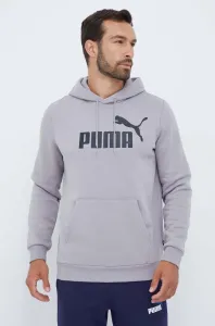 Mikina Puma pánska, šedá farba, s kapucňou, s potlačou, 586687