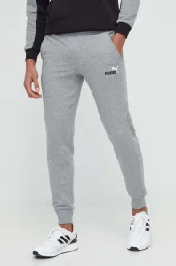Nohavice Puma pánske, šedá farba, jednofarebné, 586768