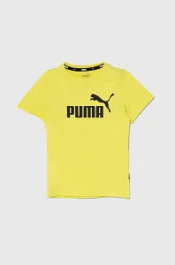 Puma ESS LOGO TEE B Chlapčenské tričko, žltá, veľkosť