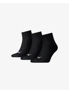Set of three pairs of socks in black Puma - Women #5612546