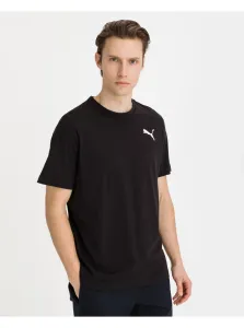 Bavlnené tričko Puma pánsky, čierna farba, jednofarebný, 586668 #4585469