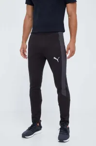 Tréningové nohavice Puma Evostripe čierna farba, s potlačou