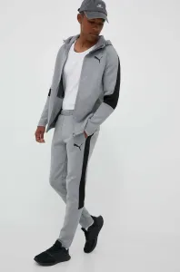 Tréningové nohavice Puma šedá farba, s potlačou #8745204